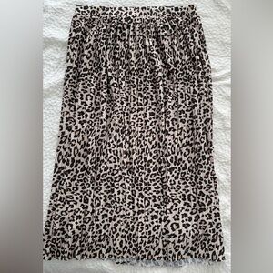 H&M Leopard Print Midi Skirt